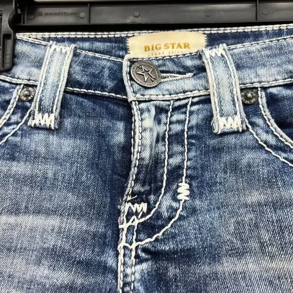 Big Star Women's Jenae Skinny Size 26L Light Stone Wash Hidden Logo Pocket - Picture 7 of 16